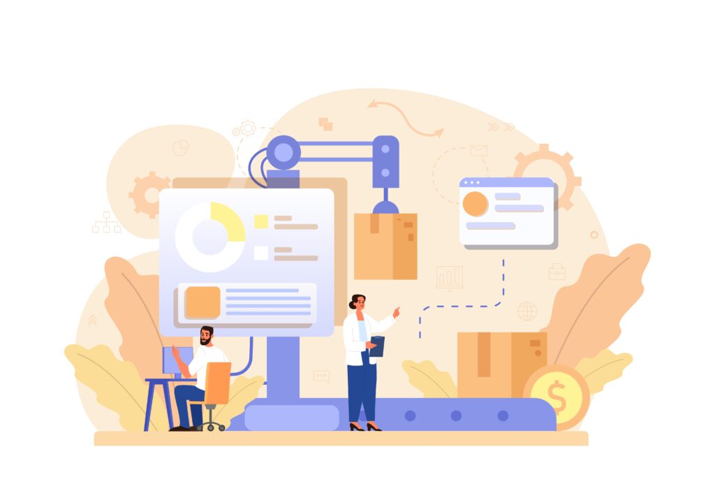 AI automation streamlining business operations.